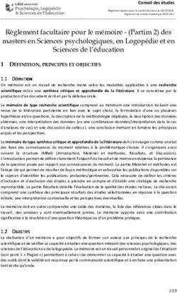 R&egrave;glement facultaire pour le m&eacute;moire - (Partim 2) des masters en Sciences psychologiques, en Logop&eacute;die et en Sciences de l'&eacute;ducation - ULi&egrave;ge