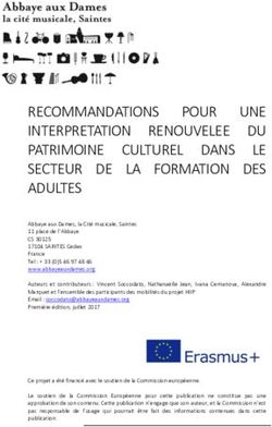 RECOMMANDATIONS POUR UNE INTERPRETATION RENOUVELEE DU PATRIMOINE CULTUREL DANS LE SECTEUR DE LA FORMATION DES ADULTES - Europa
