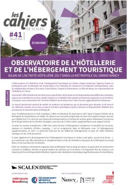 OBSERVATOIRE DE L'HÔTELLERIE ET DE L'HÉBERGEMENT TOURISTIQUE
