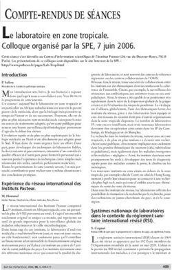 COMPTE-RENDUS DE SÉANCES - Le laboratoire en zone tropicale.