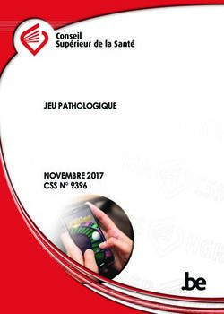 Jeu pathologique novembre 2017 CSS n 9396 - Conseil Sup&eacute;rieur de la Sant&eacute;