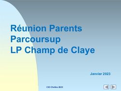 Réunion Parents Parcoursup LP Champ de Claye - Janvier 2023