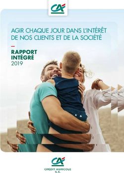AGIR CHAQUE JOUR DANS L'INTÉRÊT DE NOS CLIENTS ET DE LA SOCIÉTÉ - RAPPORT INTÉGRÉ 2019