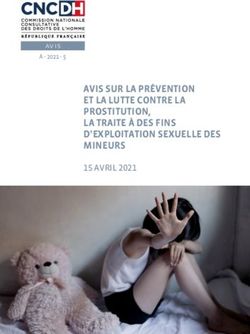 AVIS SUR LA PRÉVENTION ET LA LUTTE CONTRE LA PROSTITUTION, LA TRAITE À DES FINS D'EXPLOITATION SEXUELLE DES MINEURS - 15 AVRIL 2021