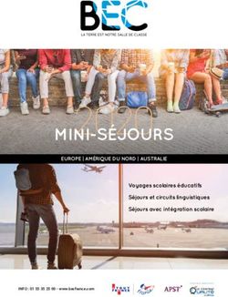 2020 miNi-séjours Voyages scolaires éducatifs séjours et circuits linguistiques séjours avec intégration scolaire - BEC Séjours linguistiques