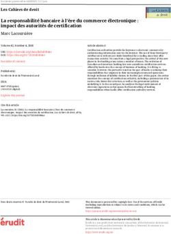 La responsabilité bancaire à l'ère du commerce électronique : impact des autorités de certification - Érudit