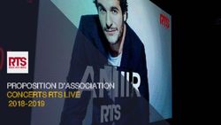 PROPOSITION D'ASSOCIATION CONCERTS RTS LIVE 2018-2019 - Offremedia