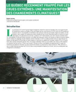 LE QUÉBEC RÉCEMMENT FRAPPÉ PAR LES CRUES EXTRÊMES: UNE MANIFESTATION DES CHANGEMENTS CLIMATIQUES? - Le ...