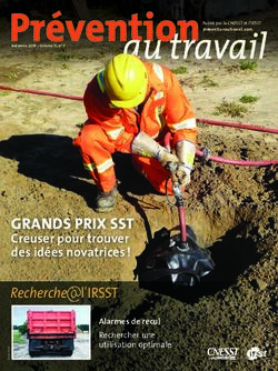 GRANDS PRIX SST Creuser pour trouver des idées novatrices ! - Recherche l'IRSST - Prévention au travail