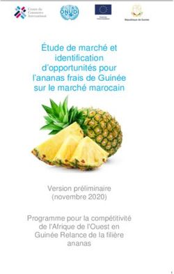 Étude de marché et identification d'opportunités pour l'ananas frais de Guinée sur le marché marocain - Version préliminaire (novembre 2020) ...