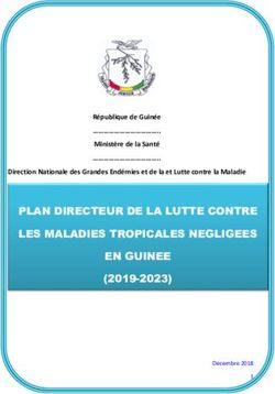 PLAN DIRECTEUR DE LA LUTTE CONTRE LES MALADIES TROPICALES NEGLIGEES EN GUINEE - (2019-2023) - République de Guinée Ministère de la Santé Direction ...