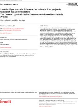 Le train léger sur rails d'Ottawa : les rebonds d'un projet de transport durable conflictuel The Ottawa Light Rail: Reflections on a Conflicted ...