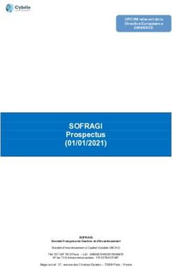 SOFRAGI Prospectus (01/01/2021) - SICAV SOFRAGI