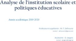 Analyse de l'institution scolaire et politiques éducatives - Année académique 2019-2020 - ULiège