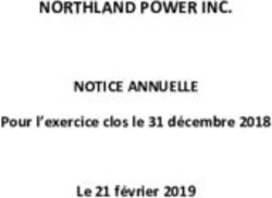 NORTHLAND POWER INC. NOTICE ANNUELLE - Pour l'exercice clos le 31 décembre 2018 Le 21 février 2019