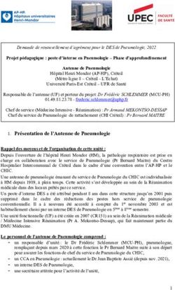 Pr&eacute;sentation de l'Antenne de Pneumologie