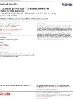 " On sait ce qu'on mange " : jardin familial et mode d'alimentation populaire "We Know What We Eat": The Family Garden and Working Class Food ...