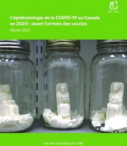 L'épidémiologie de la COVID-19 au Canada en 2020 : avant l'arrivée des vaccins - Février 2021 - The ...