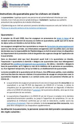 Instructions de quarantaine pour les visiteurs en Islande