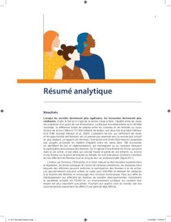 Résumé analytique Résultats - Women, Business and the Law 2021
