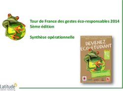 Tour de France des gestes éco-responsables 2014 5ème édition Synthèse opérationnelle