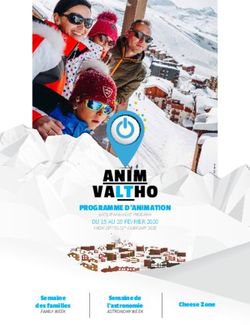 ANIM VALTHO PROGRAMME D'ANIMATION - DU 15 AU 28 FÉVRIER 2020 - Val Thorens