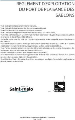 REGLEMENT D'EXPLOITATION DU PORT DE PLAISANCE DES SABLONS