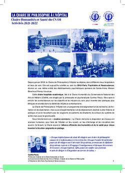 LA CHAIRE DE PHILOSOPHIE À L'HÔPITAL - Chaire Humanités et Santé du CNAM Activités 2021-2022