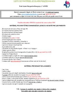 LISTE DU MAT&Eacute;RIEL SCOLAIRE REQUIS 2018-2019