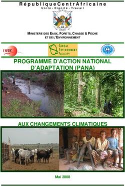 PROGRAMME D'ACTION NATIONAL D'ADAPTATION (PANA) AUX CHANGEMENTS CLIMATIQUES - Mai 2008