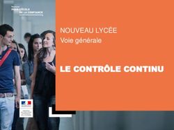 NOUVEAU LYCÉE Voie générale - LE CONTRÔLE CONTINU - Cité Scolaire Pasteur