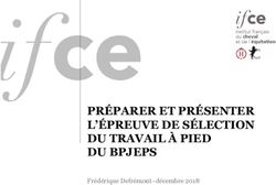 PRÉPARER ET PRÉSENTER L'ÉPREUVE DE SÉLECTION DU TRAVAIL À PIED DU BPJEPS - Frédérique Defrémont-décembre 2018 - ifce