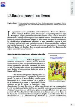 L'Ukraine parmi les livres - Revue Défense Nationale