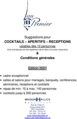 COCKTAILS - APERITIFS - RECEPTIONS - Maison des Halles