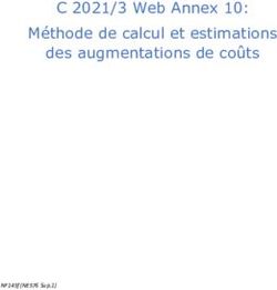 Méthode de calcul et estimations des augmentations de coûts - C 2021/3 Web Annex 10