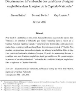 Discrimination &agrave; l'embauche des candidates d'origine maghr&eacute;bine dans la r&eacute;gion de la Capitale-Nationale