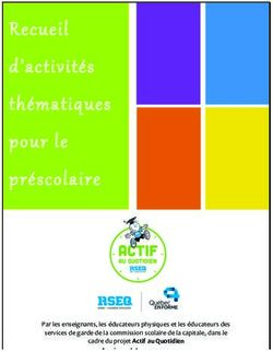 Recueil d'activités thématiques pour le préscolaire - Par les enseignants, les éducateurs physiques et les éducateurs des services de garde de la ...