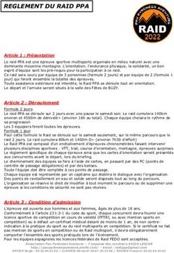 REGLEMENT DU RAID PPA - Pau Pyrénées Aventure