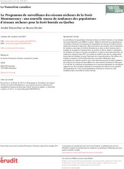 Le Programme de surveillance des oiseaux nicheurs de la Forêt Montmorency : une nouvelle source de tendances des populations d'oiseaux nicheurs ...