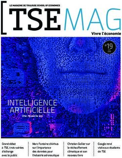 INTELLIGENCE ARTIFICIELLE - Toulouse School of Economics