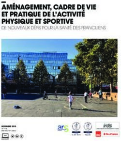 AMÉNAGEMENT, CADRE DE VIE ET PRATIQUE DE L'ACTIVITÉ PHYSIQUE ET SPORTIVE - IRDS