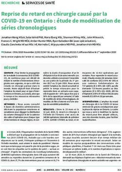 Reprise du retard en chirurgie causé par la COVID-19 en Ontario : étude de modélisation de séries chronologiques - CMAJ
