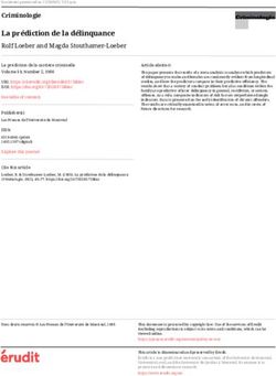 La pr&eacute;diction de la d&eacute;linquance - Rolf Loeber and Magda Stouthamer-Loeber - &Eacute;rudit