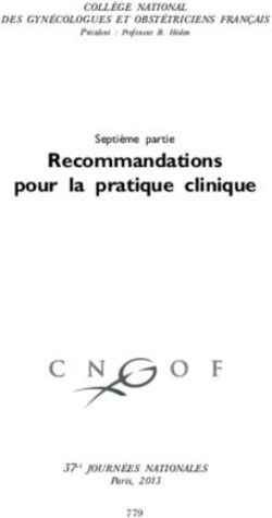 Recommandations pour la pratique clinique - CNGOF
