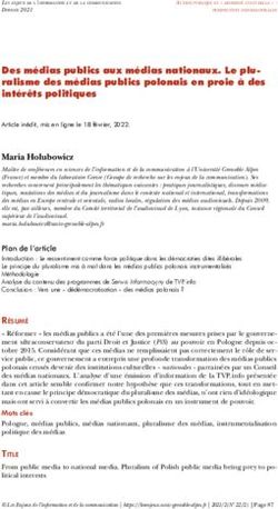 Des m&eacute;dias publics aux m&eacute;dias nationaux. Le plu-ralisme des m&eacute;dias publics polonais en proie &agrave; des int&eacute;r&ecirc;ts politiques