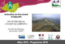 Bilan 2015 - Programme 2016 - " MASSIF DU LUBERON " Animation du Document d'Objectifs - Parc naturel r&eacute;gional du Luberon