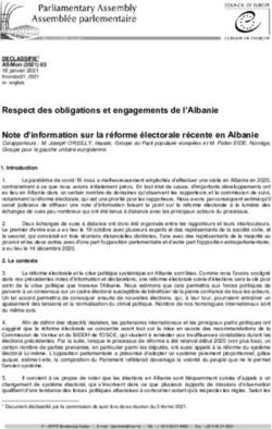 Respect des obligations et engagements de l'Albanie Note d'information sur la réforme électorale récente en Albanie - Council of Europe