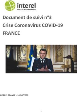 Document de suivi n 3 Crise Coronavirus COVID-19 - FRANCE - INTEREL FRANCE 16/04/2020