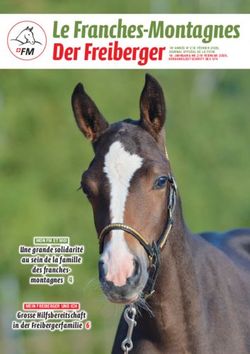 Le Franches-Montagnes - Der Freiberger 18e ANNÉE N 218 FÉVRIER 2020, fm-ch