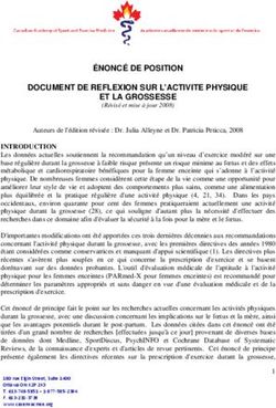 ÉNONCÉ DE POSITION DOCUMENT DE REFLEXION SUR L'ACTIVITE PHYSIQUE